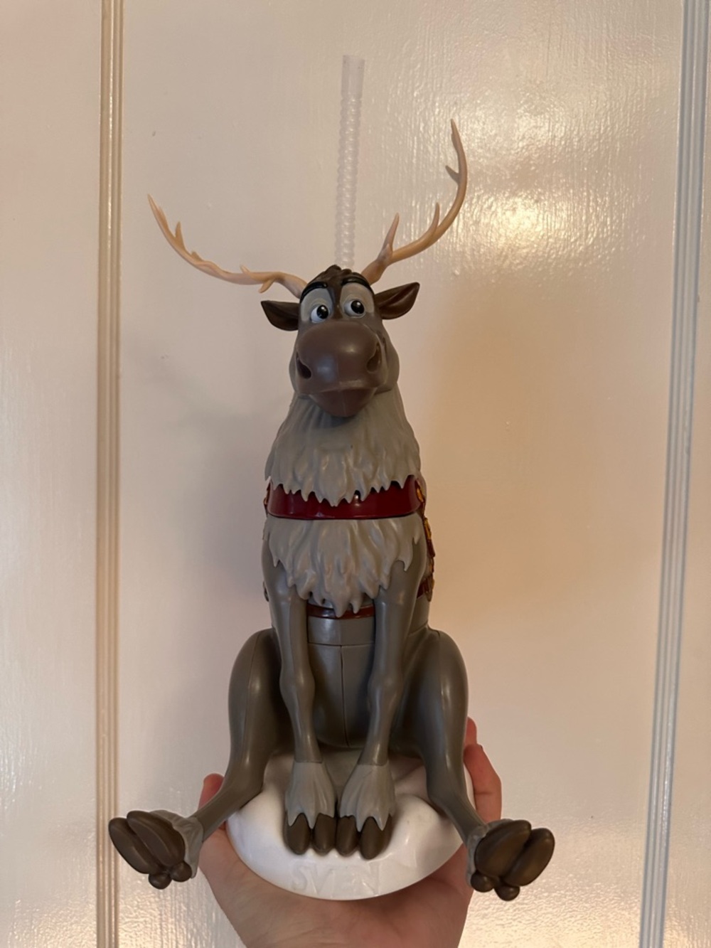Disney Frozen Sven Grey Reindeer Drink Cup with Straw